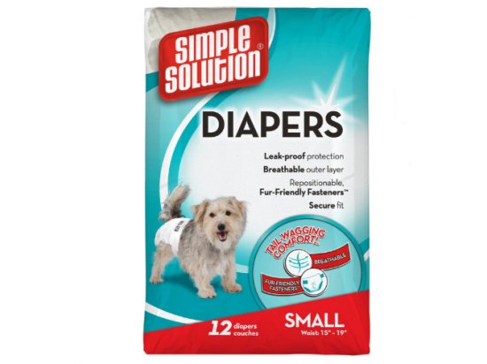 Фото - памперсы и трусики Simple Solution Disposable Diapers - Гигиенические подгузники для собак (12 шт.)
