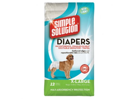 Фото - памперсы и трусики Simple Solution Disposable Diapers - Гигиенические подгузники для собак (12 шт.)