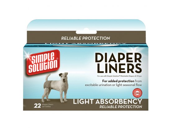 Фото - підгузки та трусики Simple Solution Disposable Diaper Liners-Light Flow - Гігієнічні прокладки для собак Надійний захист (22 шт.)