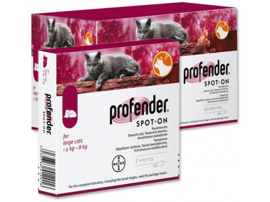 Bayer PROFENDER (ПРОФЕНДЕР) спот-он капли на холку от глистов для кошек - 7 фото