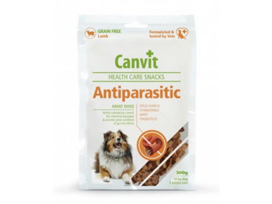 Фото - ласощі Canvit Antiparasitic (Антипараситик) напіввологі функціональні ласощі для підтримки мікрофлори кишечника собак