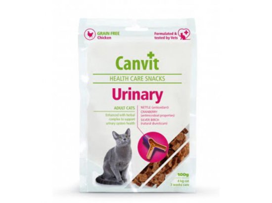 Фото - ласощі Canvit Urinary (Урінарі) напіввологі функціональні ласощі для здоров'я сечової системи кішок