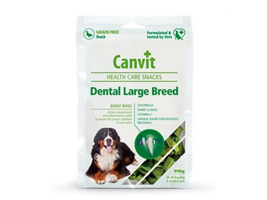 Фото - лакомства Canvit Dental Large Breed (Дентал Ларж Брид) полувлажное функциональное лакомство для поддержания здоровья зубов у собак крупных пород