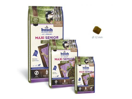 Фото - сухий корм BOSCH (Бош) Maxi Senior - Корм для старіючих собак великих порід понад 30 кг (з куркою та рисом)