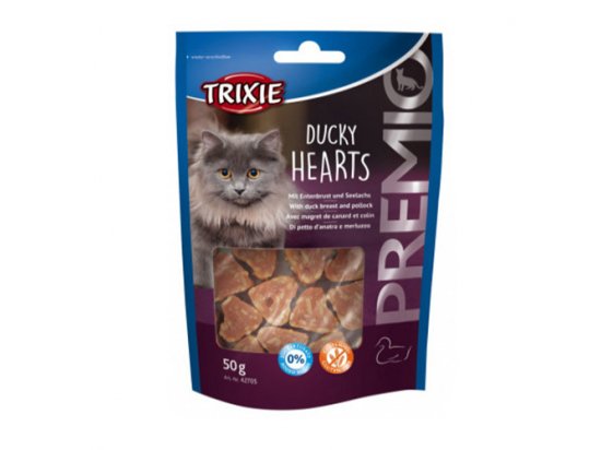 Фото - ласощі Trixie (Тріксі) PREMIO HEARTS & DUCKY (Качка & РИБА) ласощі для котів