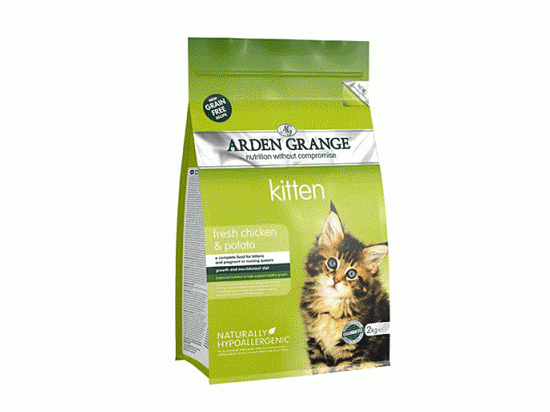 Фото - сухой корм Arden Grange (Арден Грендж) Kitten - беззерновой сухой корм для котят от 5 недель до 1 года (курица и картофель)