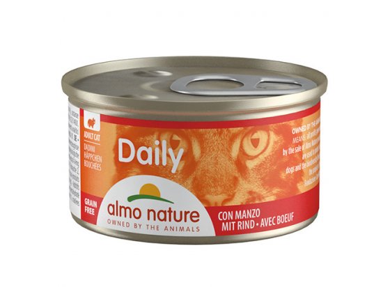 Фото - влажный корм (консервы) Almo Nature Daily DADINI BEEF консервы для кошек ГОВЯДИНА, кусочки в желе