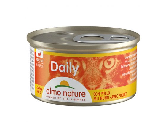 Фото - влажный корм (консервы) Almo Nature Daily MOUSSE CHICKEN консервы для кошек КУРИЦА, мусс