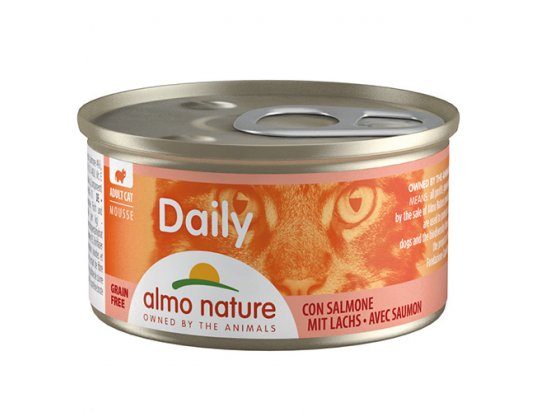 Фото - вологий корм (консерви) Almo Nature Daily MOUSSE SALMON консерви для кішок ЛОСОСЬ, мус