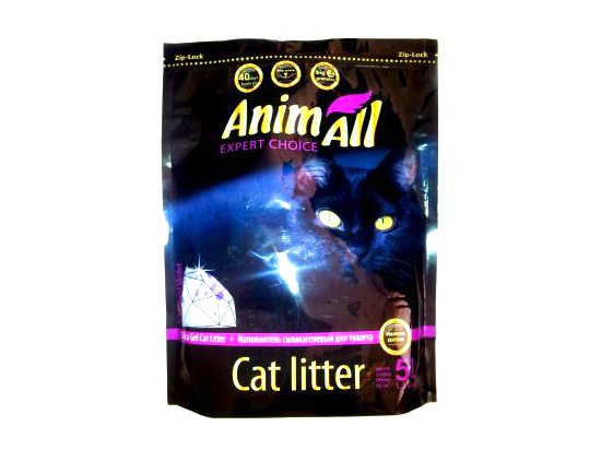 AnimAll Фиолетовый аметист - Силикагелевый наполнитель для кошачьего туалета Серия PREMIUM EDITION  - 2 фото