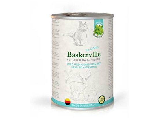 Фото - вологий корм (консерви) Baskerville Holistiс ОЛЕНИНА - КРОЛИК І КОТЯЧА М'ЯТА консерви для котів