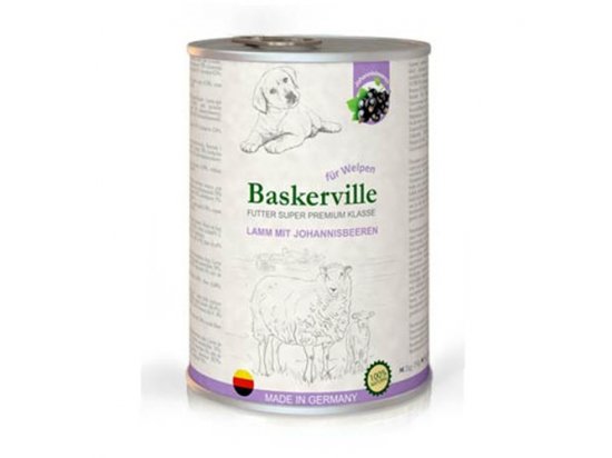 Фото - вологий корм (консерви) Baskerville Super Premium ЯГНЯ та СМОРОДИНА - консерви для цуценят