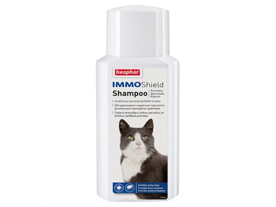Фото - от блох и клещей Beaphar IMMO SHIELD SHAMPOO шампунь от паразитов для кошек