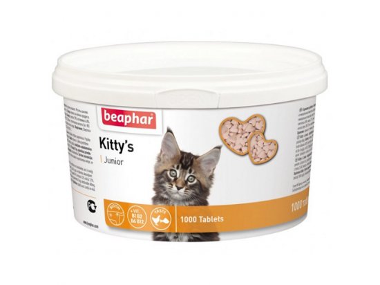 Beaphar Kittys Junior + Biotine - лакомство с витаминами для котят - 2 фото