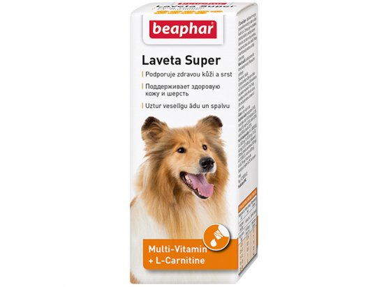 Фото - вітаміни та мінерали Beaphar Laveta Super - жидкие витамины для шерсти для собак 50 мл
