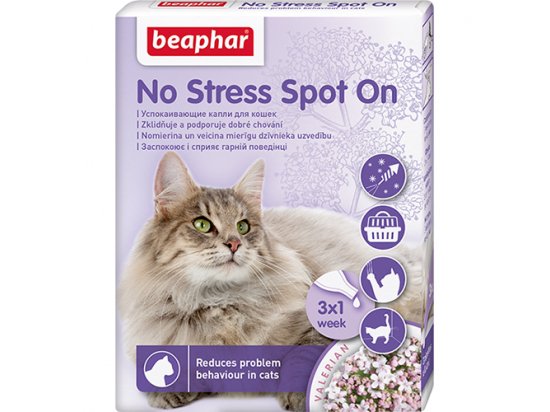 Фото - седативные препараты (успокоительные) Beaphar NO STRESS spot on CAT - Капли для котов Антистресс