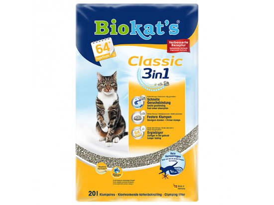 BioKats Classic 3in1 Наповнювач для котячого туалету