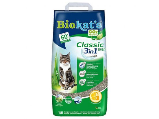 Фото - наповнювачі BioKats Classic fresh 3in1 Наповнювач для котячого туалету