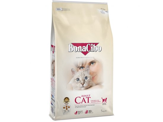 Фото - сухой корм BonaCibo ADULT CAT сухой корм для кошек КУРИЦА И РИС