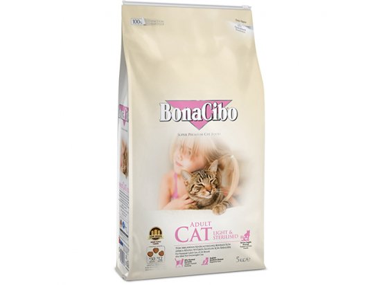 Фото - сухой корм BonaCibo ADULT LIGHT & STERILISED сухой корм для стерилизованных кошек КУРИЦА И РИС