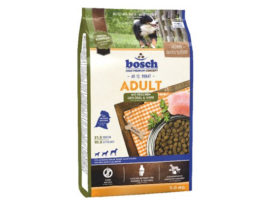 Фото - сухий корм Bosch (Бош) ADULT GEFLUGEL & HIRSE (ПТИЦЯ ТА ПРОСО) корм для собак