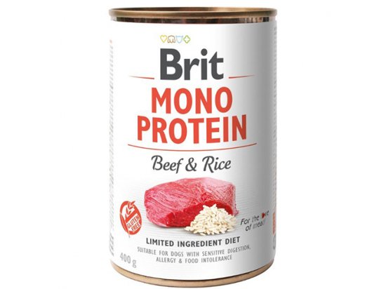 Фото - вологий корм (консерви) Brit Mono Protein Dog Beef & Rice консерви для собак ЯЛОВИЧИНА та РИС