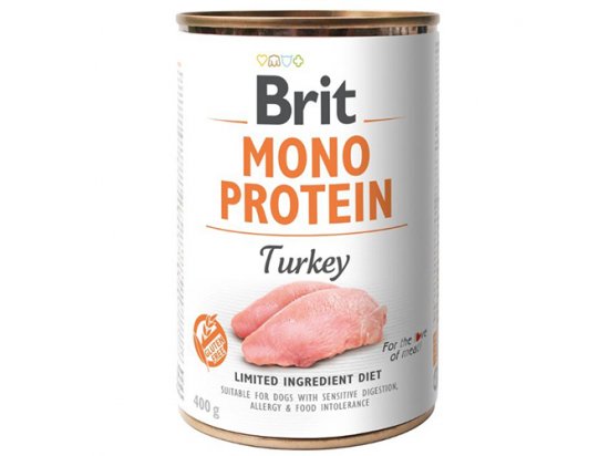 Фото - вологий корм (консерви) Brit Mono Protein Dog Turkey консервы для собак ИНДИЧКА