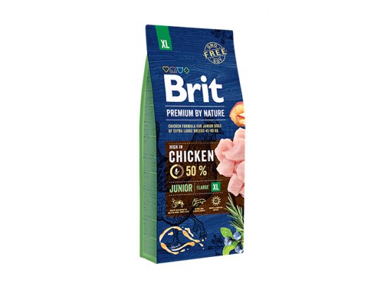 Фото - сухий корм Brit Premium Junior Extra Large XL Chicken сухий корм для цуценят та молодих собак гігантських порід КУРКА