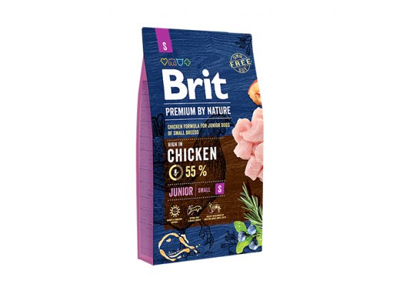 Фото - сухий корм Brit Premium Junior Small S Chicken сухий корм для цуценят та молодих собак дрібних порід КУРКА