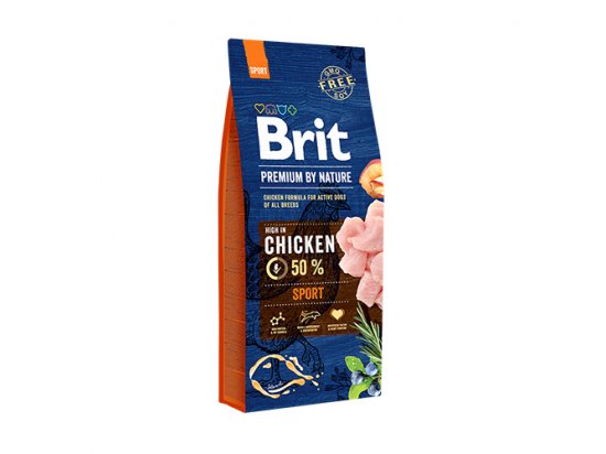 Фото - сухой корм Brit Premium Dog Sport Chicken сухой корм для активных собак КУРИЦА