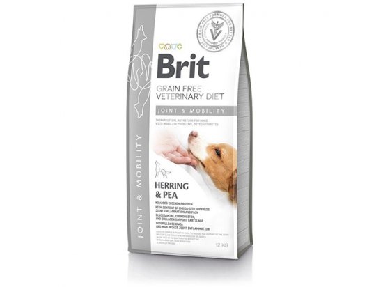 Фото - ветеринарні корми Brit Veterinary Diet Dog Grain Free Joint & Mobility Herring & Pea беззерновий сухий корм для собак при захворюваннях суглобів ОСЕЛЕДЕЦЬ та ГОРОХ