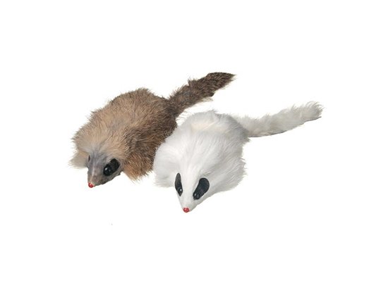 Фото - іграшки CAMON Игрушка для кошек мышка длинношерстная меховая натуральная