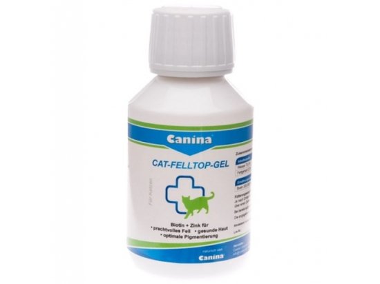 Canina (Канина) Cat Felltop Gel лечение проблем с шерстью и кожей - витамины для кошек, 100 мл