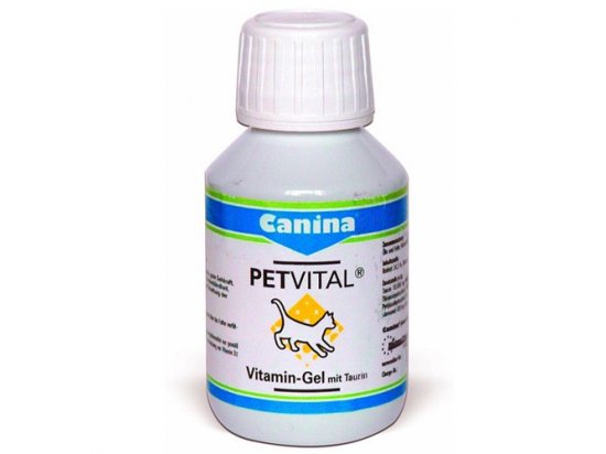 Фото - вітаміни та мінерали Canina (Канина) PETVITAL VITAMIN-GEL (ПЕТВИТАЛ ВИТАМИНЫ С ТАУРИНОМ) гель для кошек