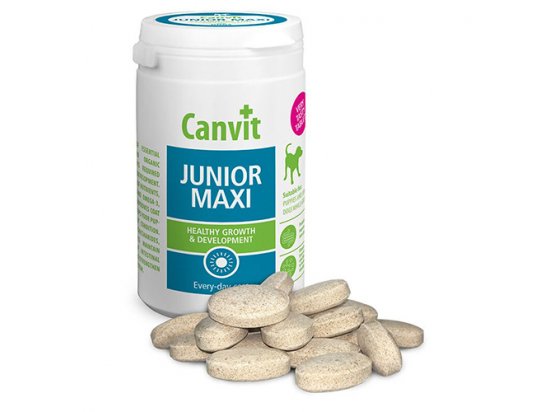 Фото - вітаміни та мінерали Canvit Junior maxi (Джуніор максі) добавка для цуценят та молодих собак великих порід