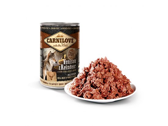 Фото - вологий корм (консерви) Carnilove VENISON & REINDEER консерви для собак (дичина та північний олень), 400 г