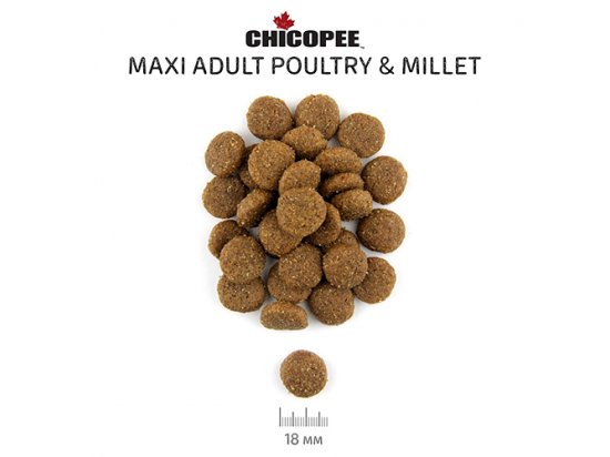 Фото - сухий корм Chicopee CNL ADULT MAXI POULTRY & MILLET сухий корм для собак великих порід ПТИЦЯ І ПРОСО