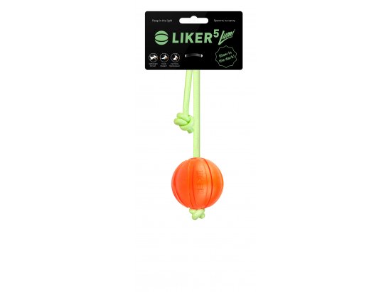 Фото - іграшки Collar (Коллар) LIKER LUMI (ЛАЙКЕР ЛЮМІ) м'ячик іграшка зі світлонакопичувальний шнур для собак