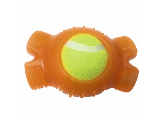 Фото - іграшки Croci Вибуховий тенісний м'яч іграшка для собак, помаранчевий