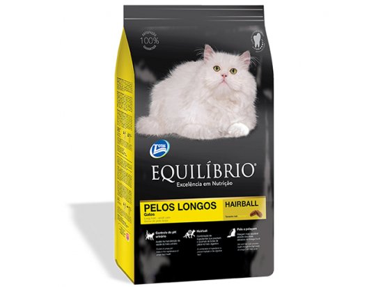 Фото - сухой корм Equilibrio ADULT LONG HAIR корм для длинношерстных котов (курица/рыба)