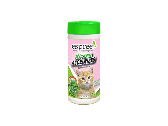 Фото - повсякденна косметика ESPREE (Еспрі) Kitten Wipes - серветки для ніжного очищення чутливої шкіри та шерсті кошенят, 50 шт.