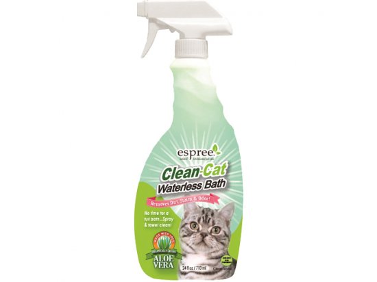 Фото - повседневная косметика ESPREE (Эспри) Clean-Cat Waterless Bath - Спрей для экспресс чистки кожи и шерсти котов с алоэ вера и травами