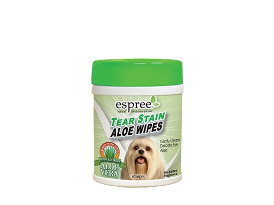 Фото - повсякденна косметика ESPREE (Еспрі) Tear Stain Wipes - Вологі серветки з алое та ромашкою для чищення області очей для собак та кішок, 60 шт.