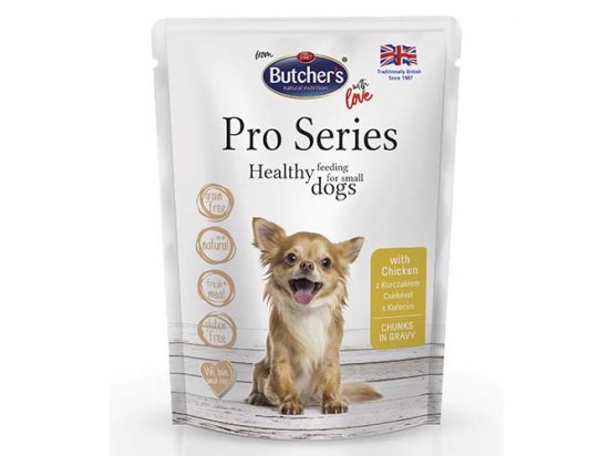 Фото - вологий корм (консерви) Butcher`s Pro series Chicken консерви для собак дрібних порід КУРКА в соусі, 100 г