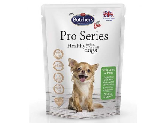 Фото - вологий корм (консерви) Butcher`s Pro series Lamb & Peas консерви для собак дрібних порід Ягня в соусі, 100 г