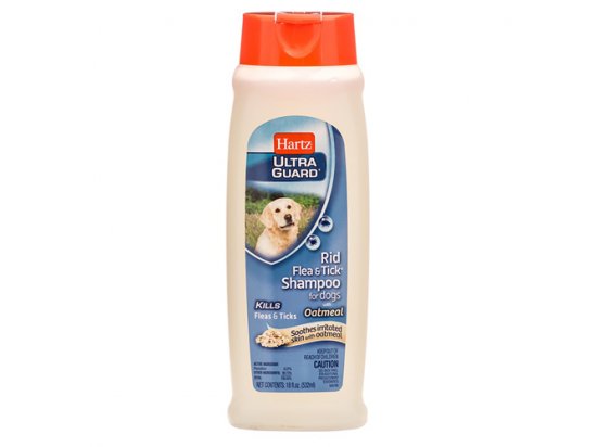 Hartz Flea & Tick Shampoo with Oatmeal - Шампунь от блох и клещей с овсом для проблемной кожи, 532 мл 