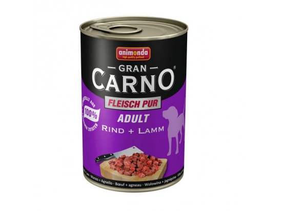 Animonda (Анимонда) Gran Carno Adult Rind+lamm - консервы для собак ГОВЯДИНА и ЯГНЕНОК, кусочки в соусе