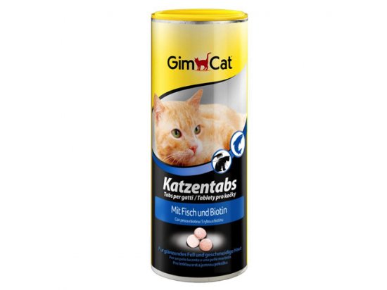 Gimcat FISCH UND BIOTIN (ВИТАМИНЫ И БИОТИН ВКУС РЫБЫ) лакомство для кошек, таб.