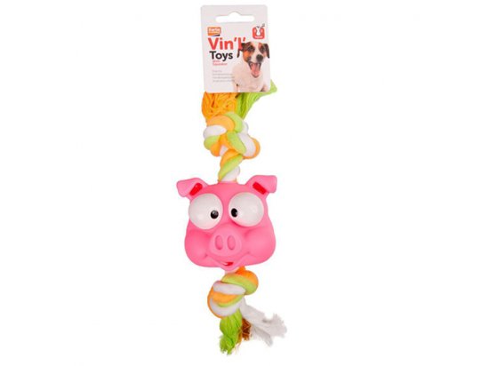 Фото - игрушки Flamingo ANIMAL HEAD+ROPE игрушка для собак, голова с канатом