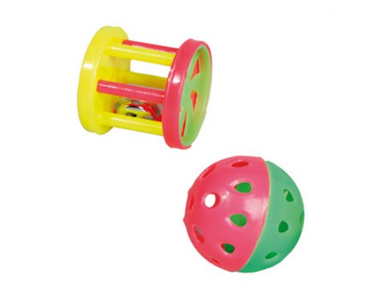 Фото - іграшки Flamingo CIRCUS іграшка для гризунів з дзвіночком, пластик 2 шт